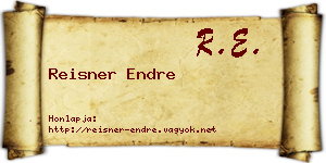 Reisner Endre névjegykártya